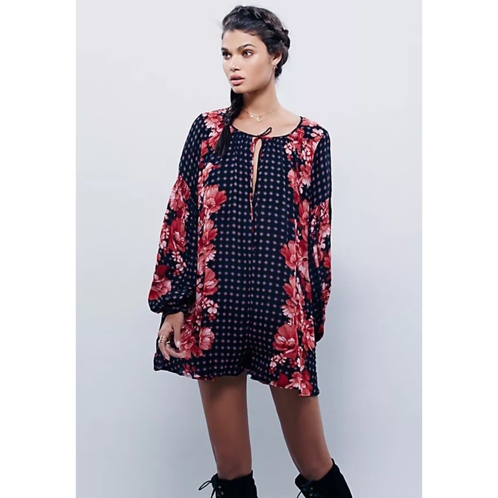 Free People Sunset Blvd Floral Romper‎ Size XS - Boho - Picture 5 of 10